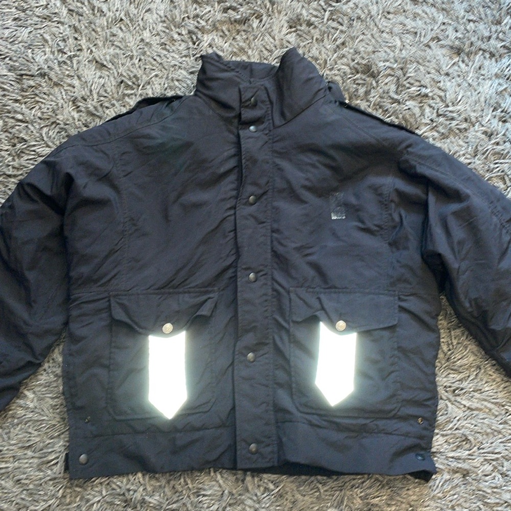 Flying Cross black insulated jacket hoodie uniform size large